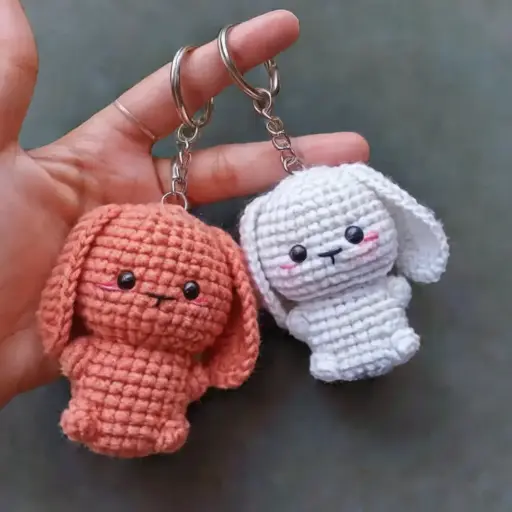 Bunny Crochet Keychain