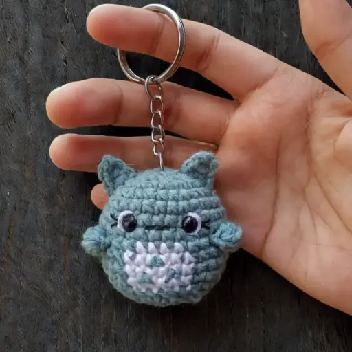 Totoro Crochet Keychain