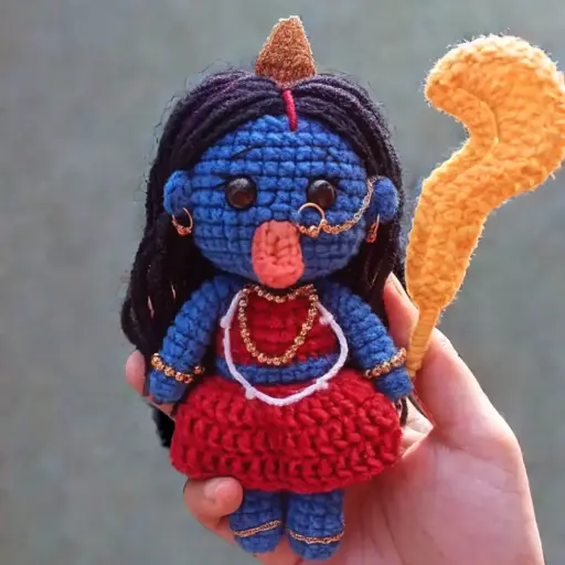 Maa Kali Crochet Doll