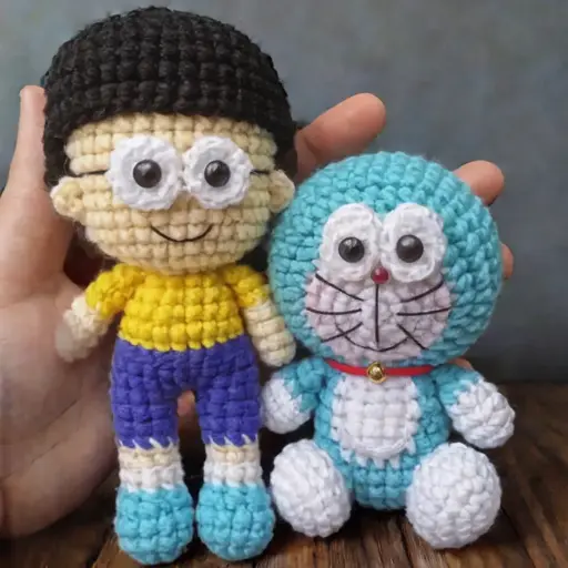 Nobita Doreamon Crochet Doll Set