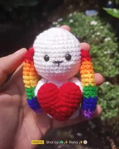 Rainbow Bunny Crochet Doll