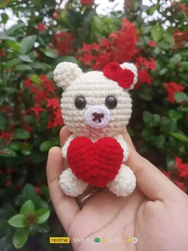 Teddy With Love Crochet Doll
