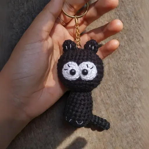 Ghibli Cat Crochet Keychain