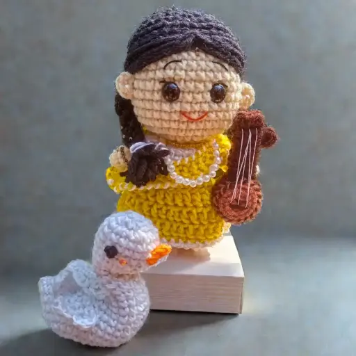 Saraswati Crochet Doll
