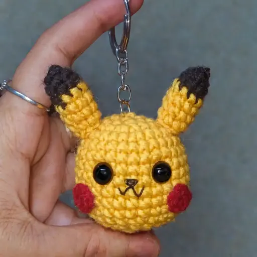 Pikachu Crochet Keychain