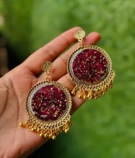 Rosy Resin Jhumka