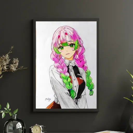 Mitsuri Original Pencil Color Fanart-A4