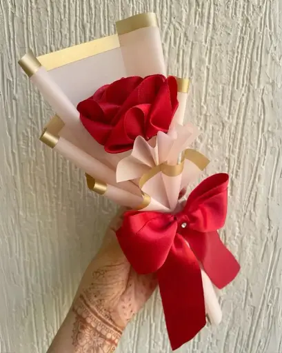 Single Red Rose Bouquet