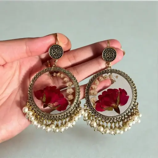 Glam Rose Jhumka