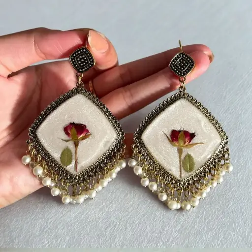 Rosé Bells Jhumkas