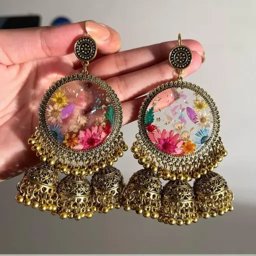 Anarkali Resin Jhumkas
