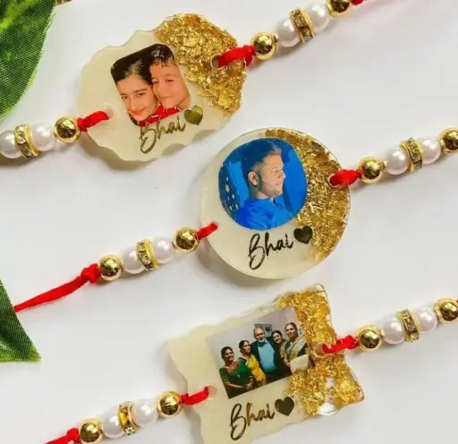 Golden Photo Rakhi(Single)