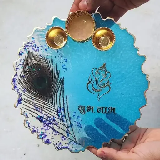 Sea Blue Thali(8-Inch)