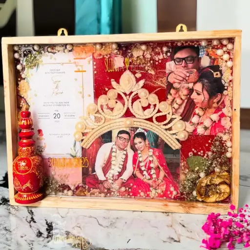 16/12 Inch Teakwood Resin Frame