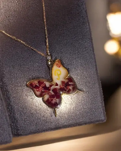Butterfly Bazel Necklace