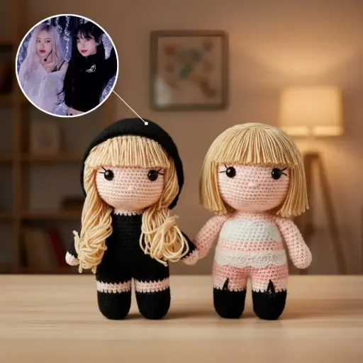 BLACKPINK Lisa & Rosé Crochet Doll (8 INCH)