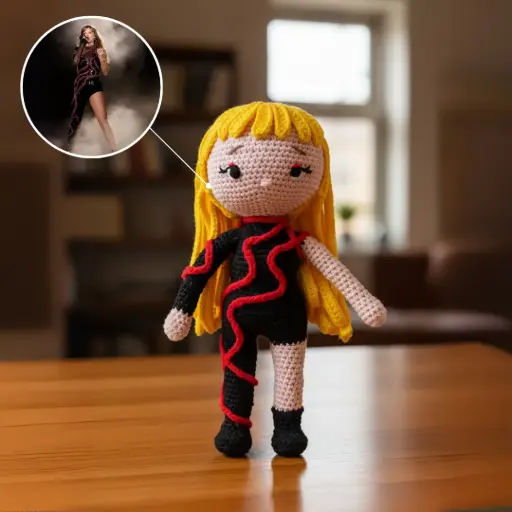 Taylor Swift Snake Outfit Crochet Doll (10 Inch)