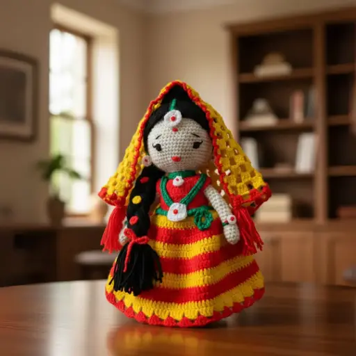 Radhika Rani Crochet Doll(10 Inch)