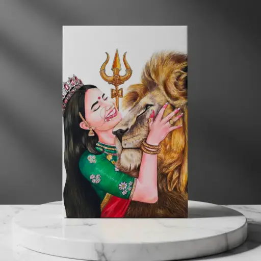 Simhavahini Prema Original Artwork A4