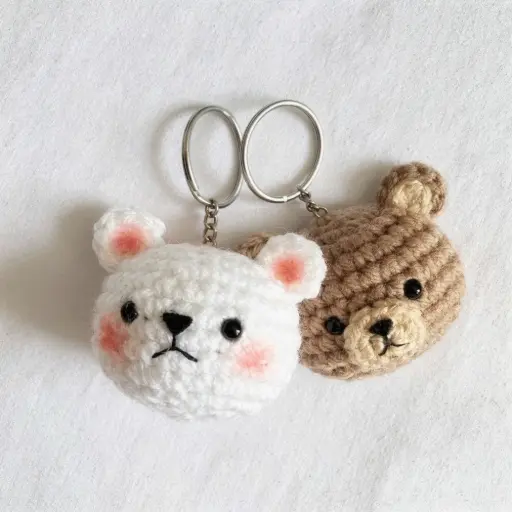 Beary Besties Crochet Keychain