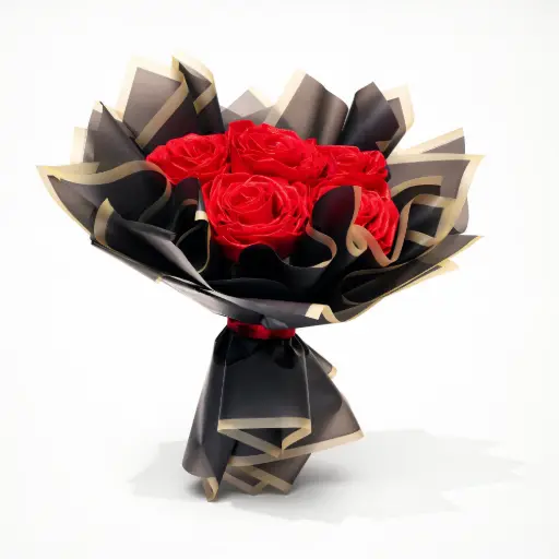 Red Rose Ribbon Bouquet