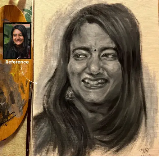 Customized Oil Portrait On Canvas