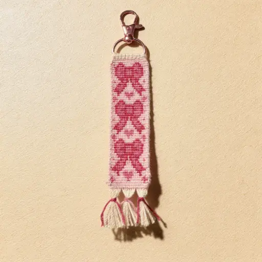 Bow Heart Keychain