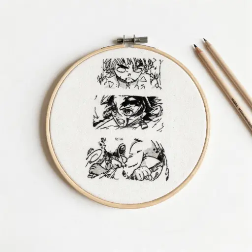 Demon Slayer embroidery (8 inch)