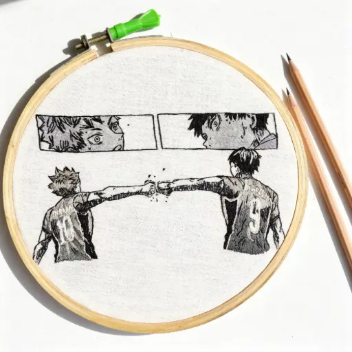 Hinata & Kageyama Embroidery