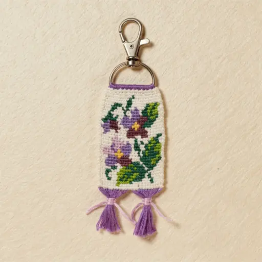 Floral Alpha Keychain