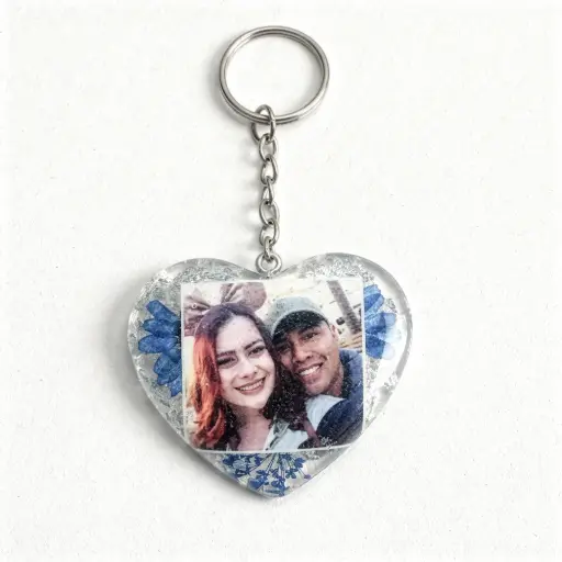 Heart Photo Keychain
