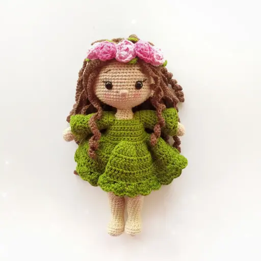 Crochet Flower Doll  (10 inch)