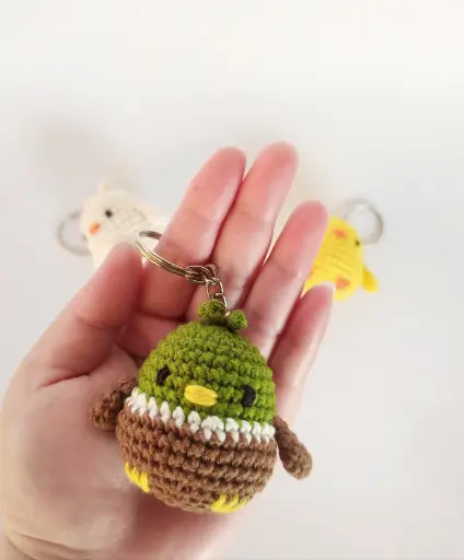 Crochet Duck Keychain