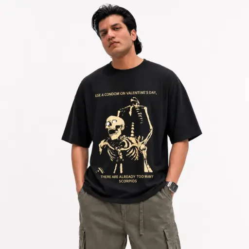 VALENTINE SKELETON Oversized Tshirt